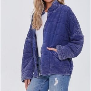 Forever 21 Quilted Zip Up Jacket